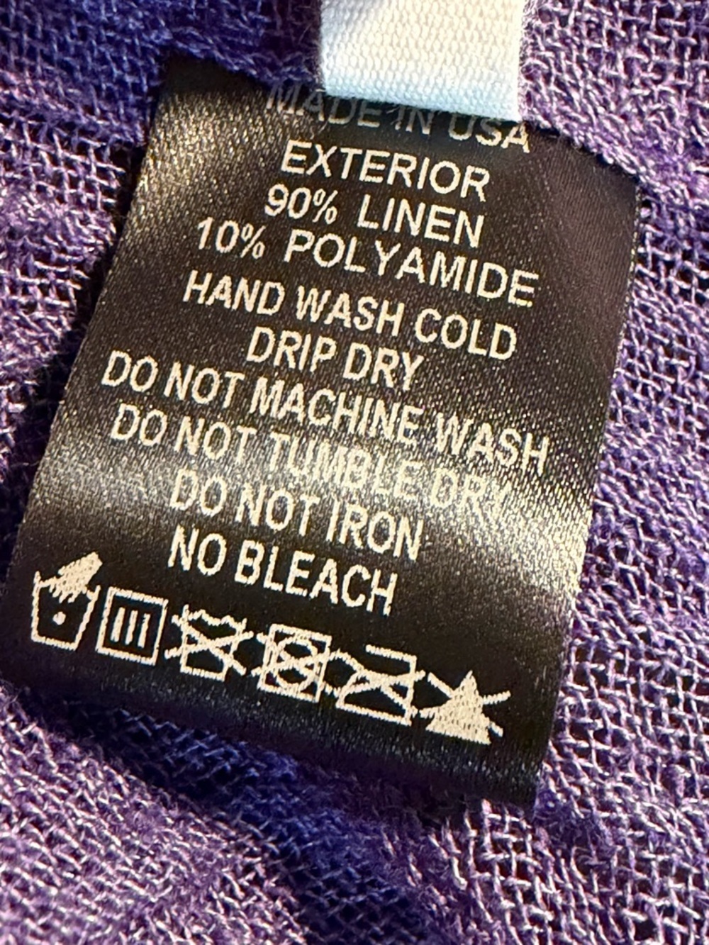 NWT Lisa Marie Fernandez ‘Oversized Crinkled Linen-Blend Gauze Poncho’ in Purple - Picture 15 of 16